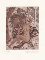 Italy-Silvana (Silvana Martignoni)-Bronze Book Collection Ticket Naked Cat