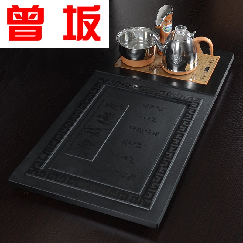 Once sitting hold sharply stone tea tray tea set four golden combination automatic water and electricity