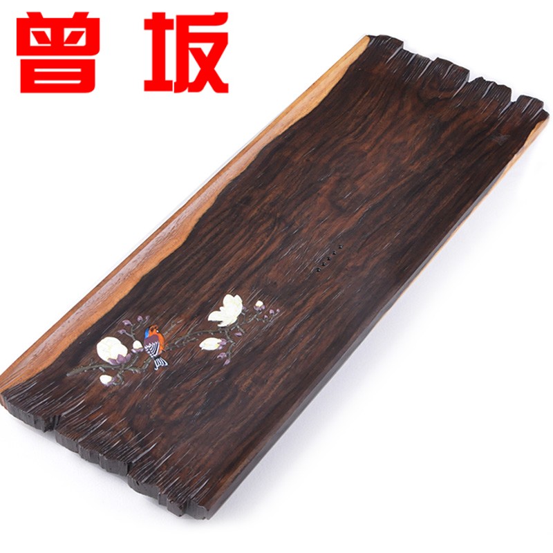 Once sitting ebony the whole piece of tea table saucer plate dry terms plate tea tray ebony kung fu tea tea tray was solid wood