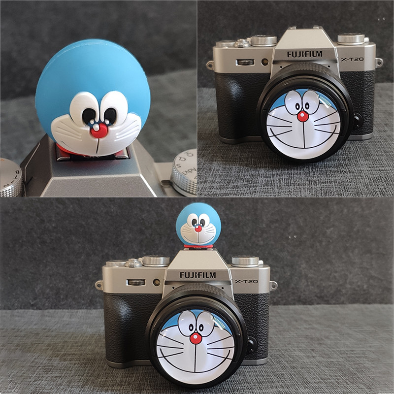 Tinkerbell set creative cartoon SLR camera lens cover Protective cover Three-dimensional hot shoe cover doll combination