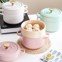 Dessini cast iron enamel pot household stew pot casserole ceramic pot non-stick pot multifunctional stew pot induction cooker