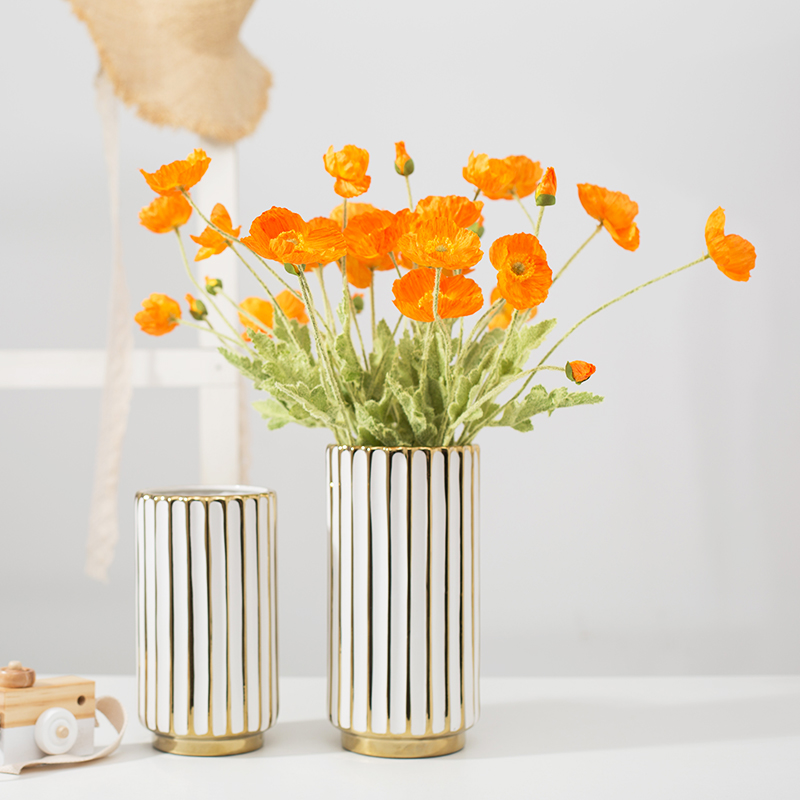 Modern Simple Living Room Creative Flower Settings Home Decorations Ceramic Vase Dry Flower Simulation Flower Art