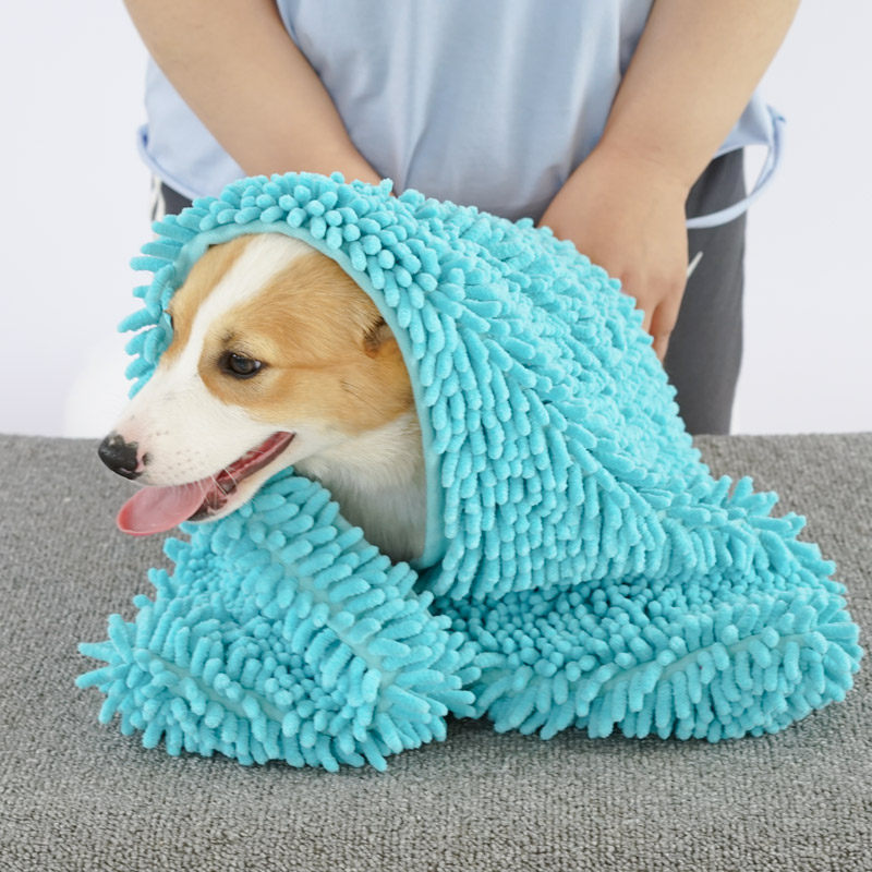 Dog bath towel Corgi pet quick-drying absorbent towel dog large imitation deerskin cat special artifact supplies