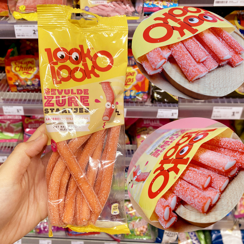 Dutch lookolook sour strawberry bar vanilla yogurt sandwich noodles sugar marshmallow sour bar