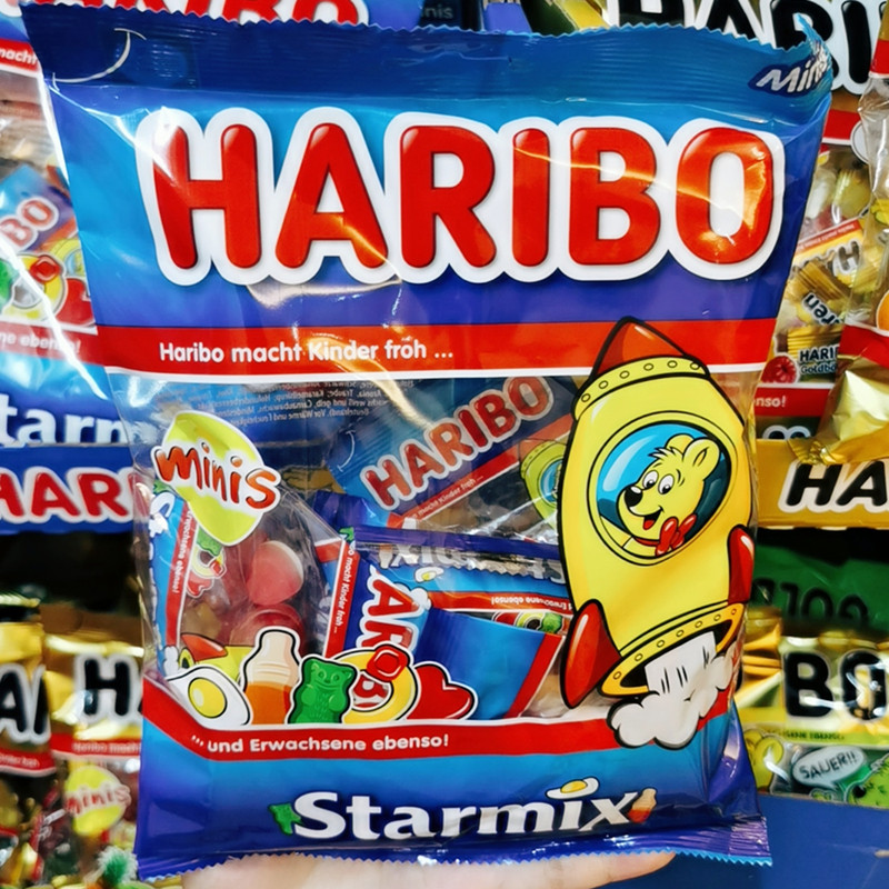 German Imports Blue Harebao Fruits Soft Sugar Mixed Loving Coke Small Bear Rubber Sugar Independent Packaging Snacks