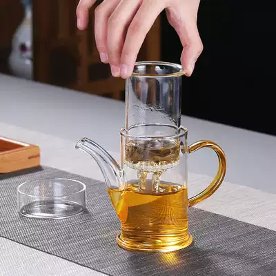 Black Tea Teapot heat-resistant glass thickened with lid filter small teapot tea breinner household kung fu tea set