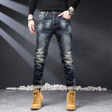 Демисезонные джинсы, штаны, коллекция 2023, в американском стиле, свободный прямой крой