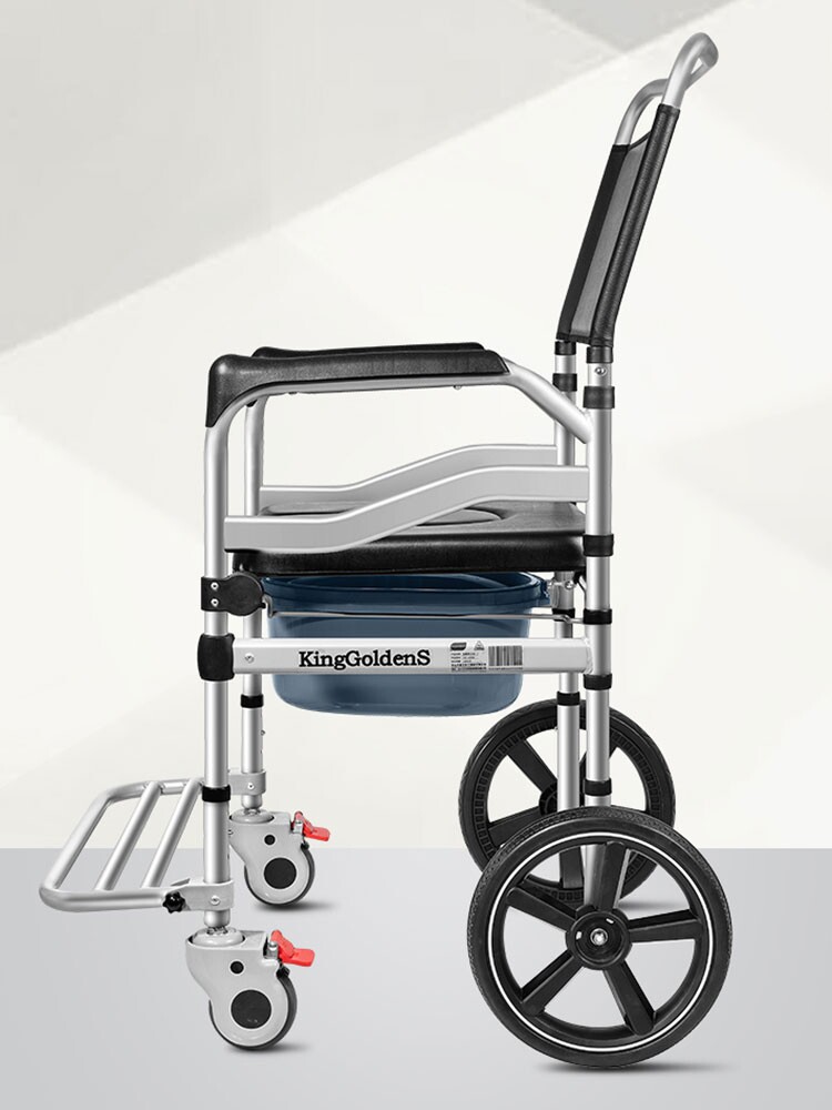 Commode chair For the elderly Removable foldable pregnant woman toilet Household reinforced belt wheel for the disabled Patient toilet