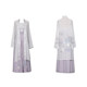 Rabbit high-end gifts original Hanfu women's heavy industry embroidered long jacket with double placket and waist-length skirt