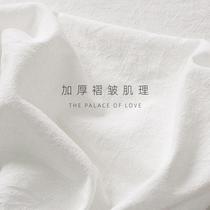 Nordic ins style pure white tablecloth fabric Cotton linen photo photography background Picnic cloth Dormitory dessert tablecloth