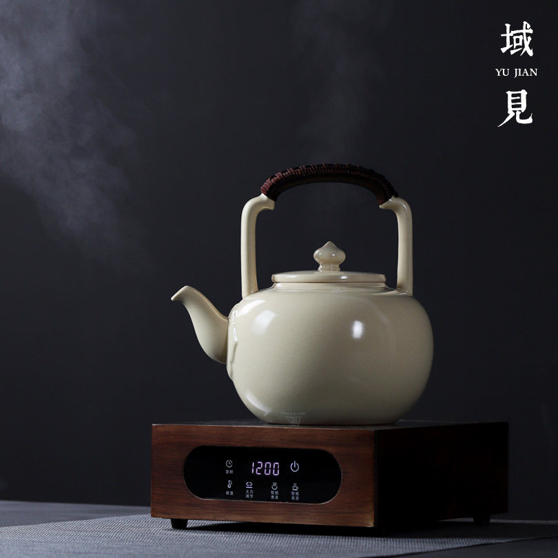 Domain pot-boiled teapot ceramic ceramic pot cooking tea oven cupboard tea pot