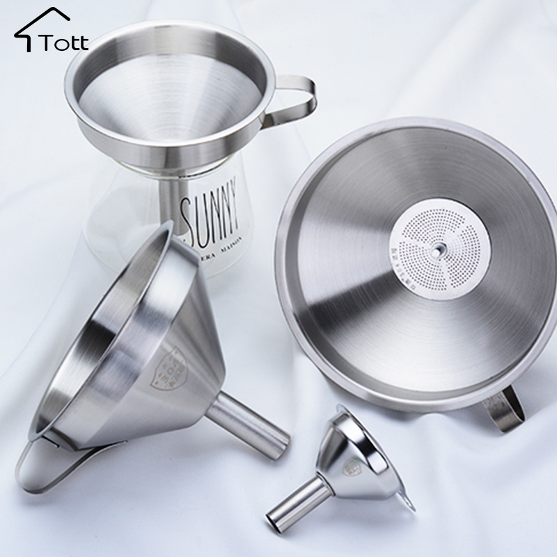 Hanging wine stewers spoon 304 stainless steel oil funnel large and small caliber household filter