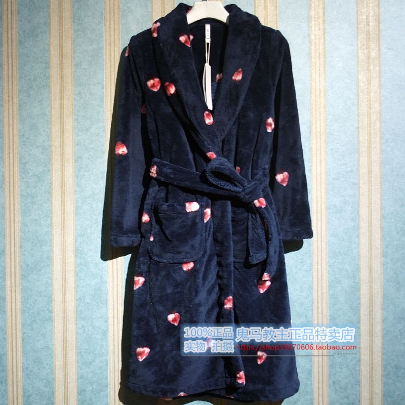 Ưu đãi đặc biệt An Chi với áo choàng mùa xuân và mùa thu flannel cho phụ nữ áo choàng tắm dài ấm áp phục vụ nhà dài tay 18 xác thực áo choàng dài nam