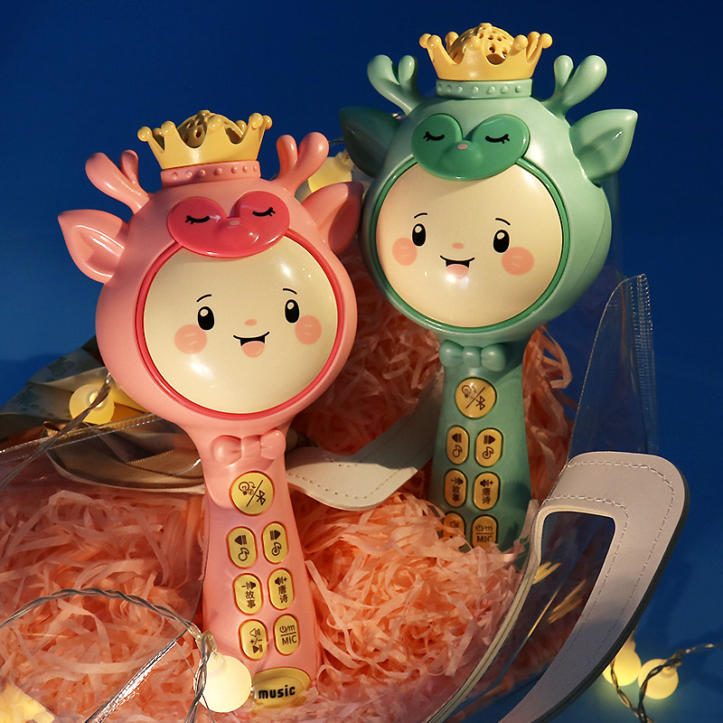 Children's microphone toy girl music 1-3 one year old 6 baby singing small microphone KTV birthday gift 2-5