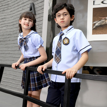 Primary school uniforms Summer suit The new male and female Inn College Wind class Childrens 61 graduation performance clothes