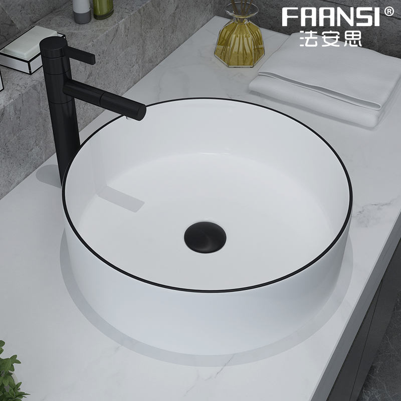Law Anth Terrace Basin Wash Basin Round Home Dressing Room Table Basin Ceramic Minima Washout Pan Wash Face Water Basin