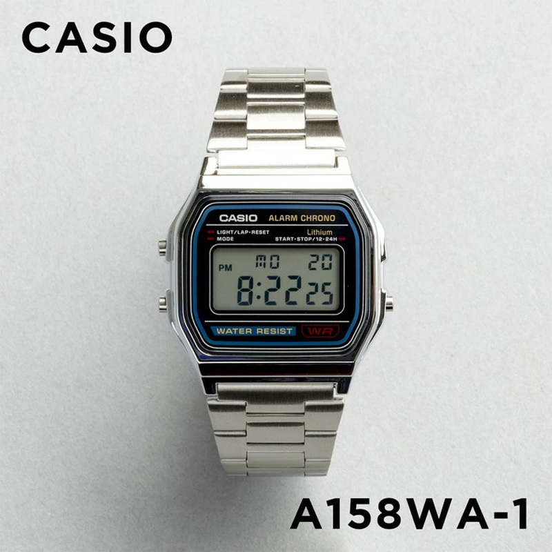 Casio Casio A158Wa-1 Retro Square Seven-Year Battery Life with Alarm Clock Stopwatch Waterproof Digital Watch Casio Casio A158Wa-1 Retro Square Seven-Year Battery Life with Alarm Clock Stopwatch Waterproof Digital Watch