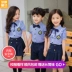 Quần áo sân vườn mẫu giáo mùa hè cotton phù hợp với đồng phục tiểu học mới Anh gió trẻ em lớp quần áo tốt nghiệp quần áo tùy chỉnh - Đồng phục trường học / tùy chỉnh thực hiện đồ cho bé gái Đồng phục trường học / tùy chỉnh thực hiện