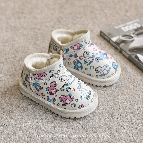 Детские сапоги, зимние утепленные туфли, детская обувь, 2020 года, мягкая подошва