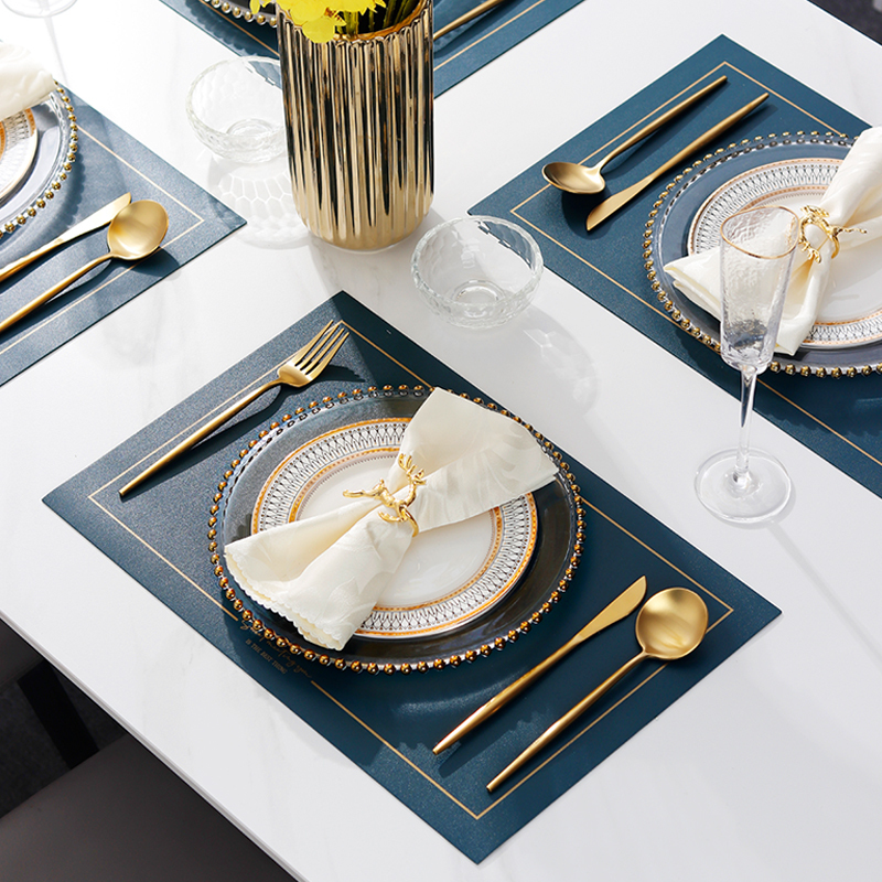 European-Style Light Luxury Model Room Western Tableware Exquisite Steak Knife and Fork Plate Model Room Dinner Plate High-End Candlelight