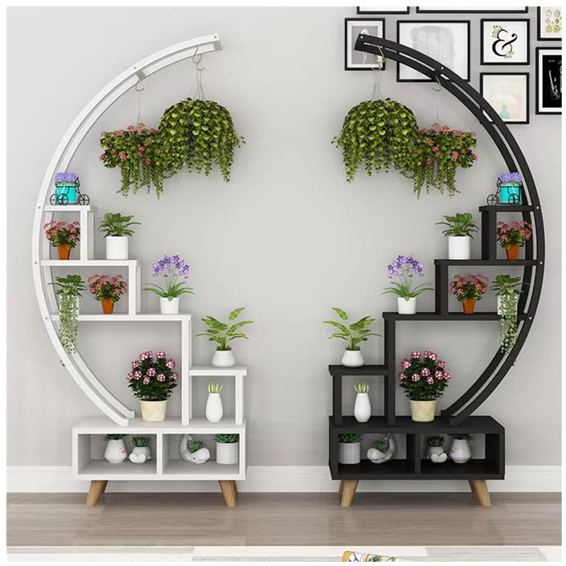 Stainless steel flower shelf living room home multi-layer indoor balcony shelf next to TV cabinet floor-to-ceiling 2021 new