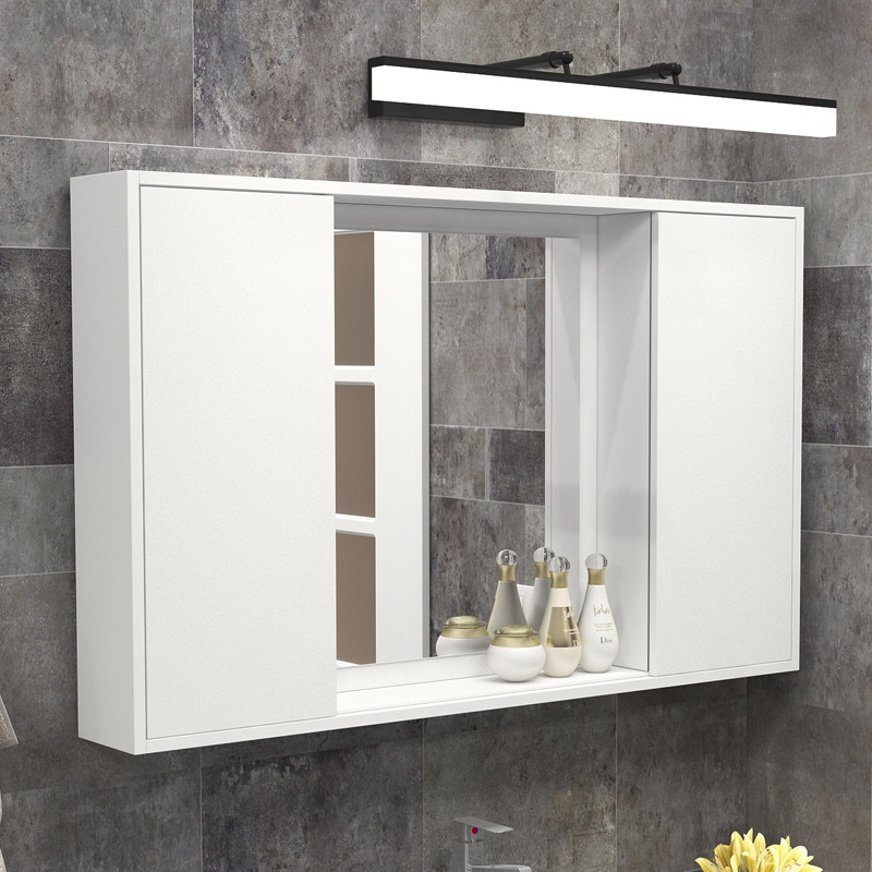 Nordic Bathroom Mirror Cabinet Concealed Feng Shui Mirror Case Dressing Room Hanging Wall Style Bathroom Mirror With Shelve Mirror Cabinet