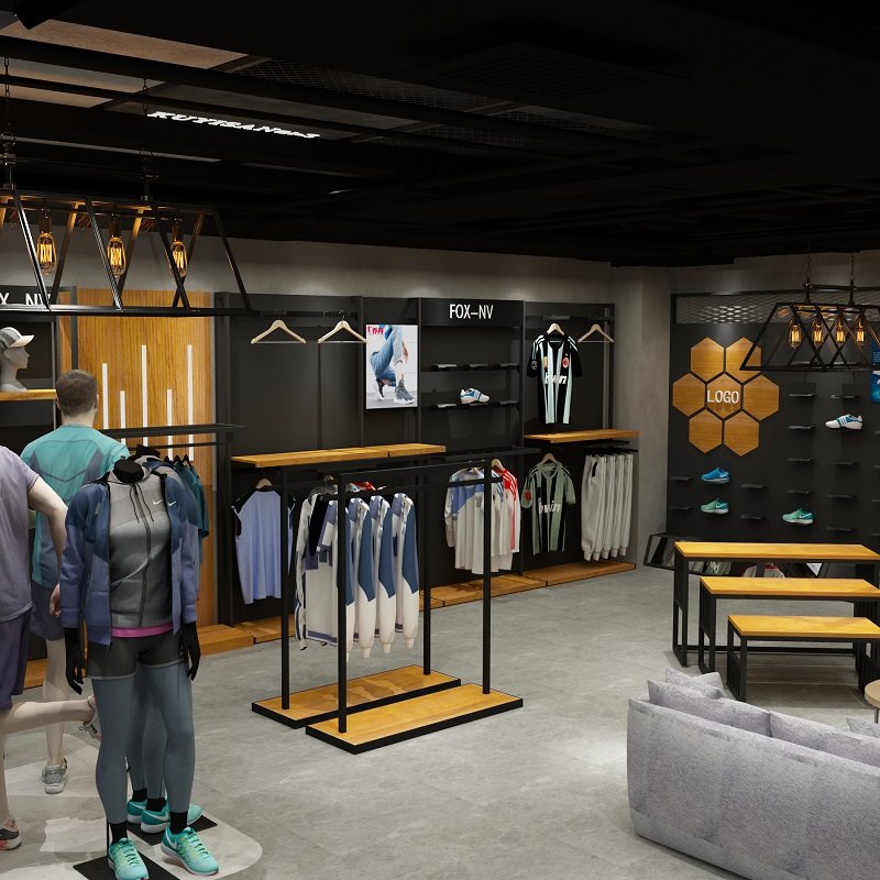 Clothing Store Show Shelves Landing Style Sports Nike Clothing Display Cabinet Open Store Chauke Clothes Hanger Men's Clothing Store Shelves New