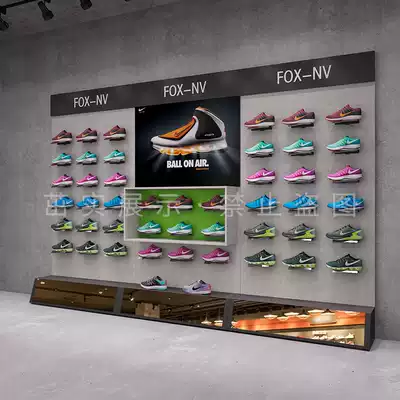 Shoe store shoe rack display rack upper wall Creative Sports shelf shop clothing store floor-standing special combination display rack