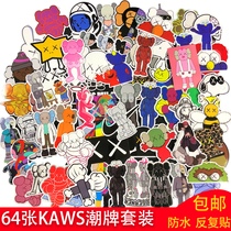 KAWS joint Sesame Street tide brand luggage sticker Suitcase sticker Computer notebook guitar waterproof sticker art