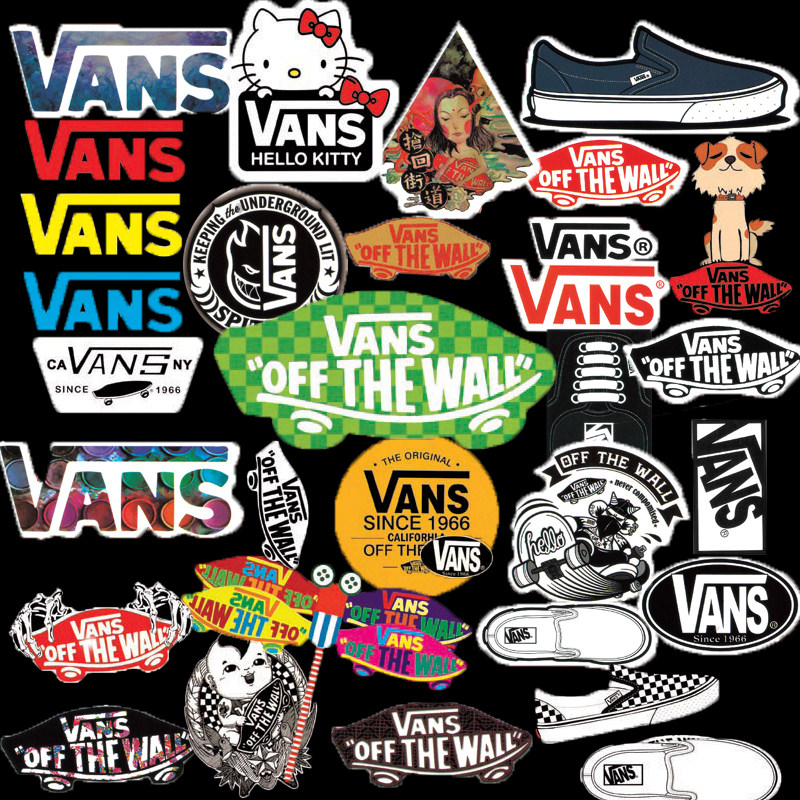 Vance logo sticker vans logo skateboard sticker tide brand personality box sticker computer notebook bicycle waterproof