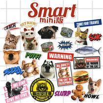 25 European and American mini cat pet suitcase stickers for mobile phones tablets laptops refrigerators waterproof stickers