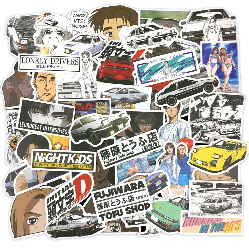 Japanese anime headline D sticker computer laptop sticker guitar skateboard electric car decoration waterproof