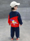 French Boys' Sweatshirt Ultraman Suit Spring and Autumn 2025 New Baby Boy Winter Fleece-Lined Kidsren's Clothing