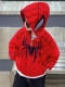 French Spider-Man Jacket for Boys, Spring and Autumn Ultraman Clothes, 2026 New Model, Small Children's Fleece-Lined Boys' Baby Jacket