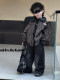 French Children's Clothing Boys' Autumn Leopard Print Leather Jacket 2025 New Stylish Children's Jacket Handsome Boys' Top
