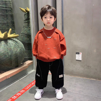 French Boys' Autumn Outfit 2025 New Stylish Children's Autumn Sweatshirt Baby Fashionable Handsome Children's Clothing