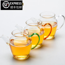 Peking University history fair cup tea male cup Glass fair cup tea dispenser Japan thickened household heat-resistant long mouth tea dispenser