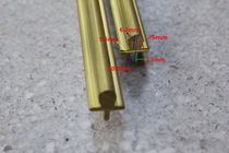 Special large number push-pull door and window rail copper strip Full copper moving door Lower track copper strip semicircle diameter 5mm