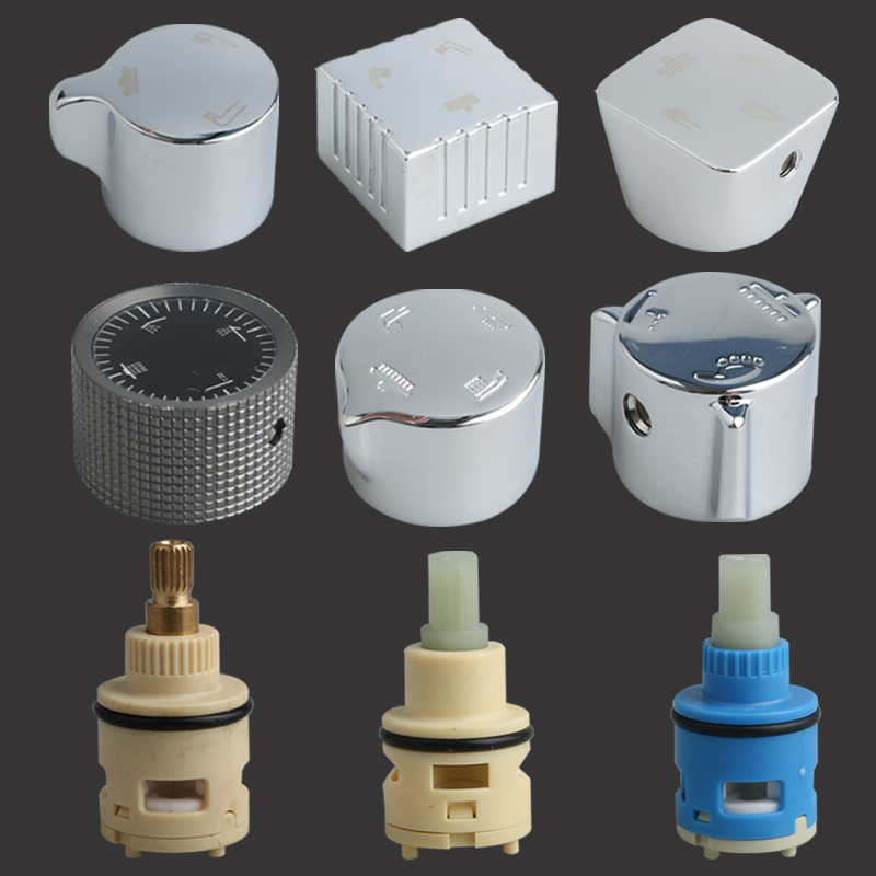 Shower Faucet Accessories Three-Position Four-Position Valve Core Rotating Handle Water Diverter Switch Square Shape