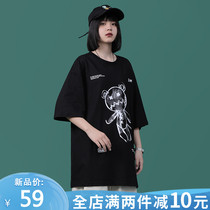 2021 new summer short-sleeved t-shirt womens loose thin section loose summer clothes womens cool ins tide brand top national tide summer