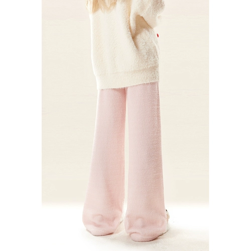 自然涩 Розовые милые летние штаны, клейкий рис для отдыха, свободный прямой крой, подходит для подростков, оверсайз