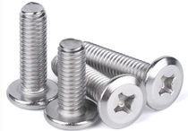 304 stainless steel cross Chamfering machine wire furniture inclined large flat head round head machine screw countersunk head bolt M4M5M6M8