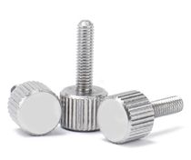 304 stainless steel round hand screw knurled straight big head screw single head bolt M2M2 5M3M4M5M6