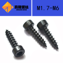 Black 8 8 Grade high strength hexagon socket self tapping screw BK Polar cylinder M1 7m23m2 5M3M4M5M6