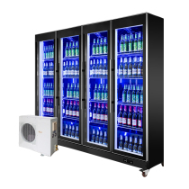 Supermarket beer beverage cabinet air-cooled display cabinet bar freezer large-capacity fresh-keeping refrigerator vertical freezer commercial