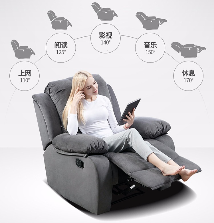 phòng khách sofa kết hợp vải của hạng nhất không gian cabin của ba kích thước vừa và nhỏ đa chức năng điện đôi đi văng Continental - Ghế sô pha đôn ghế sofa