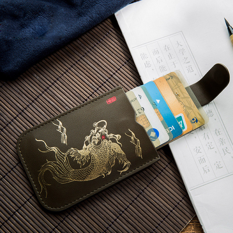 Lingki Life Museum flagship store Guochao Chinese style Koi Chengxiang card bag Puppi Wenchuang gift portable small