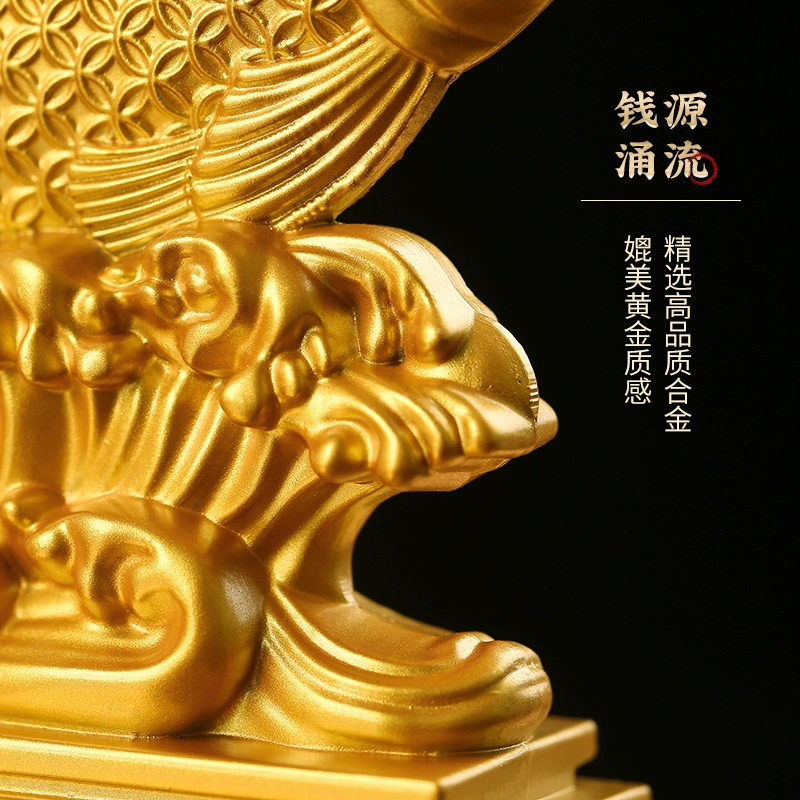 灵机麦玲玲2026马年【富贵】金龙鱼摆件金钱鱼身吉祥物客厅办公室