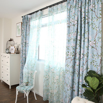 American country pastoral style double-sided blackout curtains Fabric customization Bedroom bay window Study living room