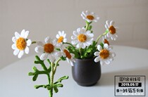 Blue Moon family wool flower round petal small daisy material pack can make 20 flowers(does not include crochet and flower pot)